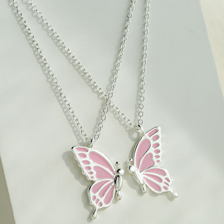 Trendy%202%20Pcs/set%20Butterfly%20Necklace%20for%20Couple%20Gift%20-%20Butterfly%20Pendant%20Card%20Necklaces%20for%20Girls%20Simple%20Stylish%20-%20Image%206