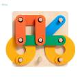 Wood Tic TAC Toe Puzzle Board Games Party Favors Sorting Toy Educational.