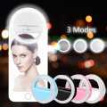 Rechargeable Portable Clip-on Selfie Ring Light With 36 LED for iPhone/Android Phone Photography Camera Video | 3 Adjustable Light Modes.