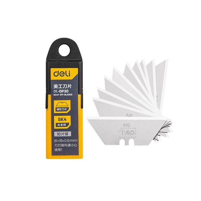 Silver - Deli DLDP30 19mm Cutting Knife Blade Pack