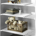 White Closet Organizer Space-Saving Extendable Adjustable Cupboard Shelf Storage Organizer Closet Cupboard Storage Rack for. 