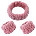 Face Wash Wristband Set Women's Headband Wristbands Absorbent Waterproof Wristbands Makeup Face Wash Hair Bands.