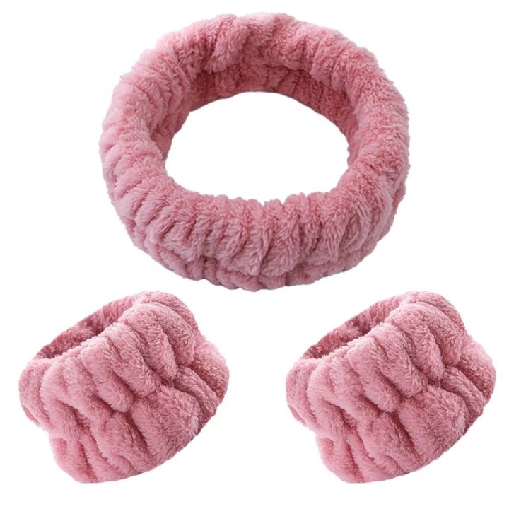 Face%20Wash%20Wristband%20Set%20Women's%20Headband%20Wristbands%20Absorbent%20Waterproof%20Wristbands%20Makeup%20Face%20Wash%20Hair%20Bands%20-%20Image%207