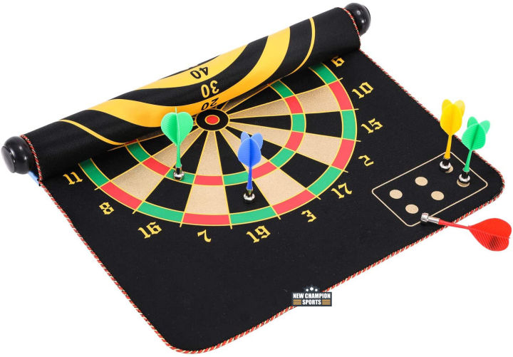 Magnetic Dart Board 17 Inch Indoor Outdoor Dart Games for Kids with 6pcs Magnetic Darts (Safety Toy Games)