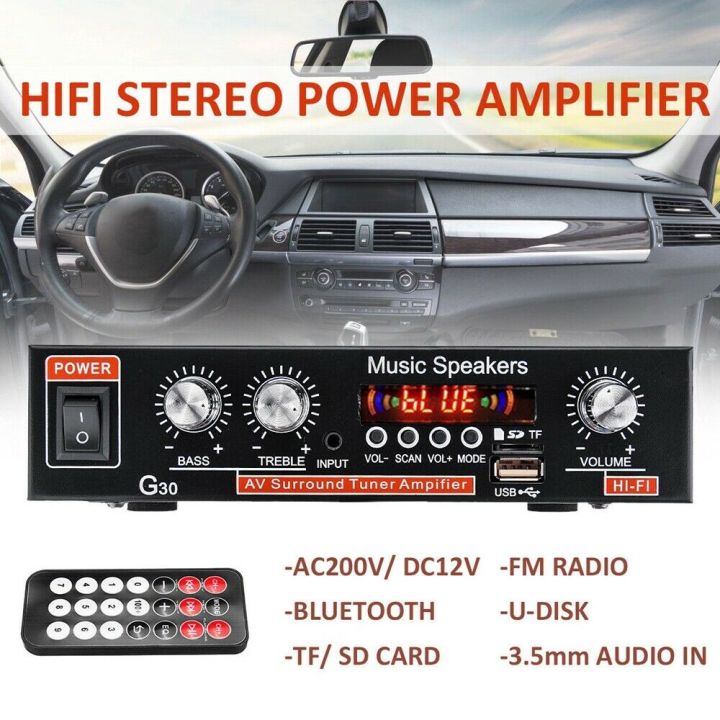 G30%20Digital%20Home&Car%20Amplifier%20Bluetooth%20Hifi%20Stereo%20Subwoofer%20Music%20Player%20Support%20FM%20TF%20AUX%202%20Channel%20With%20Remote%20Control%20-%20Image%204