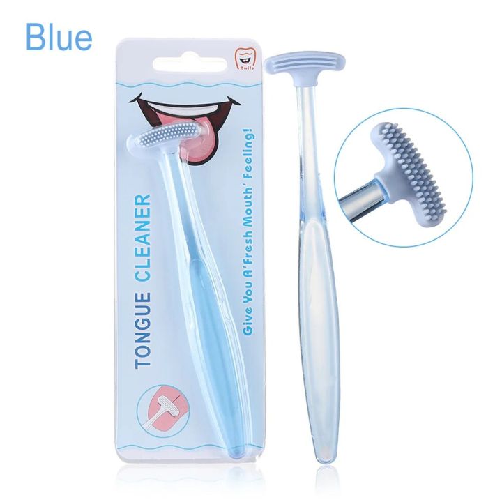 1pc Soft Silicone Tongue Scraper Double sided Tongue Cleaner Brush Oral Clean Hygiene tool Bad Breath Health Care Tool