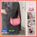 Pink Women Bag Princess Pu Summer Messenger Bag Checker armpit French bread Popular flower bag Chain Girl Student temperament messenger bag. 