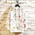 Autumn Spring Black Patchwork Hoodies MEN'S Sweatshirts Hiphop Punk Streetwear Casual Pullover. 