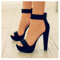 New Fashion Womens Ankle Strap Platform High Heel Sandals Casual Knit Weave Peep Toe Shoes.