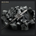 22cm Heirloom God Halberd Metal Retro Cold Weapon Model Home Ornament Decoration Crafts Collection Doll Toy Equipment Accessorie. 