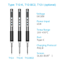 PTS100 T12-BC2 65W Electric Soldering Iron OLED Display Welding Pen Fast Melting Tin Welding Tool Hand-Held Corrosion Resistance.