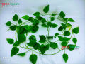 1 pcs Artificial Ivy Red Maple Plastic Fake Leaves Garland Home Garden Decoration 7ft long.