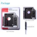 HDD Hard Disk Drive CD-ROM Bracket / Second Hard Disk Drive 9.5mm CADDY - Secondary CD-ROM Storage for Laptop. 