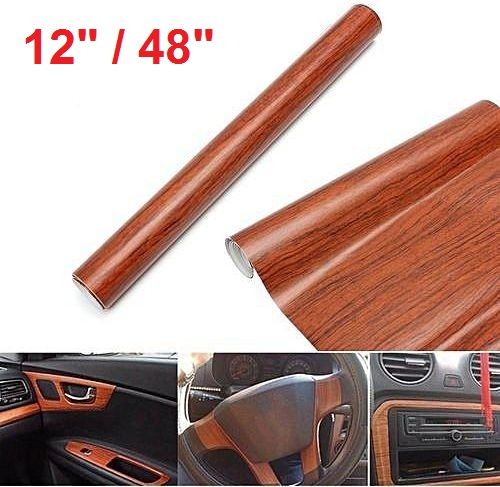 Wood Textured High Gloss Carbon Fiber Car Vinyl Wrap Sticker Decal Film Decal Car ..Size 12inc/48inc