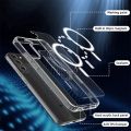 Samsung Galaxy S22 Magnetic Clear Case Wireless Charging Shockproof Cover.