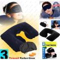 Travel Selection 3 in 1 with Comfort Neck Pillow Sleeping Eye Mask & Travel Earplug Set. 