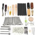 Professional 59pcs Leather Craft Tools Kit Hand Leathercraft Accessories Leather Making Tool Set. 