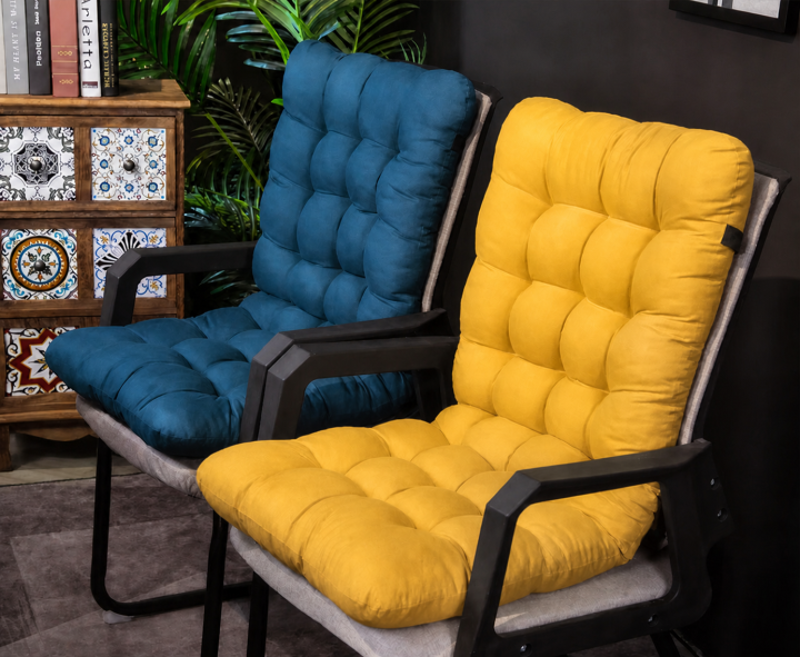 Soft and Comfortable Back Support and Seat Pads for Office Chair, Dining Chair, Rocking Chairs, Wheelchair. (112cm x 58 cm x 12cm)