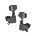 6pcs Sealed Guitar String Pegs Locking Tuners - black.