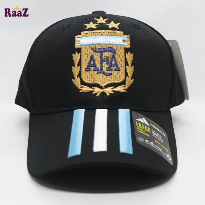 Black%20Argentina%20Three%20Star%20Embroidered%20AFA%20Logo%203-Stripe%20Cap%20-%20Image%204