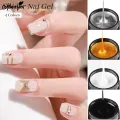 Monja 4 Colors Spider UV Gel，Nail Designs Gel Paint Wire Drawing Gel Polish For Line，Spider Web Wire Design,5ml, Manicure Decoration,  UV LED Spider Gel Manicure Gel Polish, 3D Silk Pattern, Creative Web Line Drawing Gel DIY Manicure Decoration. 