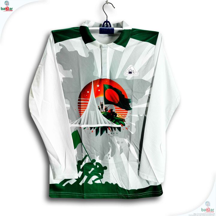 B-d Full Sleeve Collar Football Jersey for Man - Long Sleeve collar Polo t shier - Bangladesh Fan Jersey 2026/27