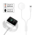 Fast 2 in 1 Smart Watch Wireless Charger For Apple Watch Series 1 2 3 4 USB Magnetic Charging Cable For iPhone 7 8 X Max Good effect and easy to use. 
