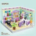 Creative Mini Room Kitchen Bedroom Building Blocks City Friend Play House Set Apartment Model Assemble Bricks Girl Miniature Toy KankongAgu. 