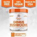 The Genius Mushroom Supplement - Lions Mane, Cordyceps, Reishi - Brain Nootropic for Energy, Focus, Overall Wellness, & Immune Support - 90 Capsules. 