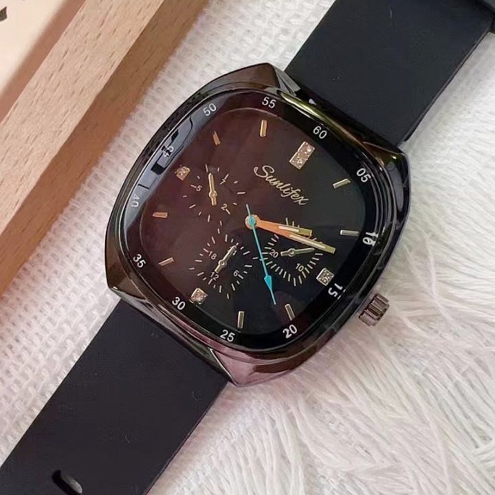 SUNLIFEX LIVE WATCH MEN'S WATCH SILICONE SQUARE ATHLEISURE CROSS-BORDER SUPPLY NET RED MEN'S WATCH