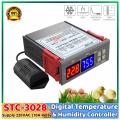 STC-3028 Digital Humidity Temperature Controller Supply AC 220V for fridge Water Heater Incubator SHT-20 Replace W1209 XM-18 XH-M452 SHT2000. 