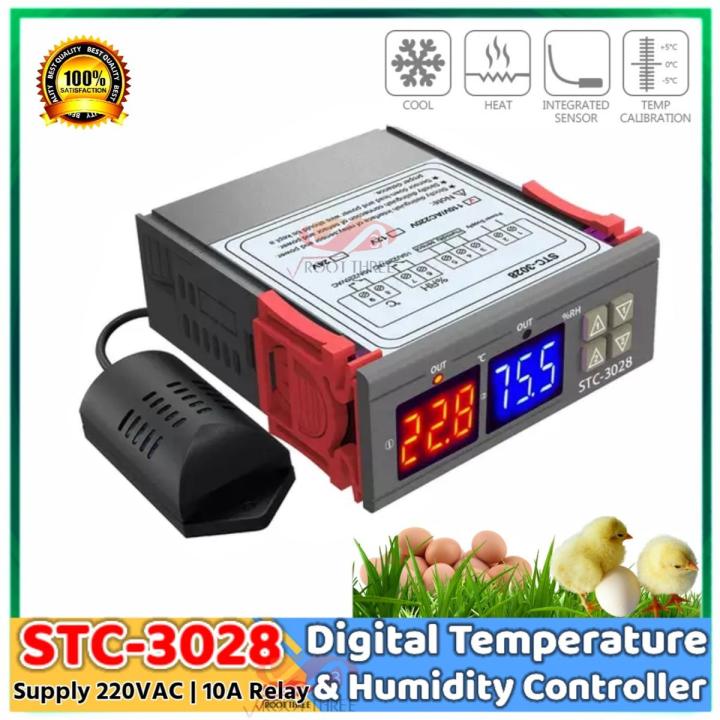 STC-3028 Digital Humidity Temperature Controller Supply AC 220V for fridge Water Heater Incubator SHT-20 Replace W1209 XM-18 XH-M452 SHT2000