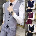 Man Business Vests Suit Single-breasted Slim-fit Non-shrink Polyester 2021 Men Skin-friendly Formal Vest for Business Shirt Hot.
