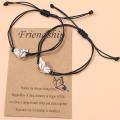 Butterfly Best Friend Friendship Bracelet for 2 Girls Gold Silver Color BFF Matching Butterfly Long Distance Bracelet Gift V1X0. 