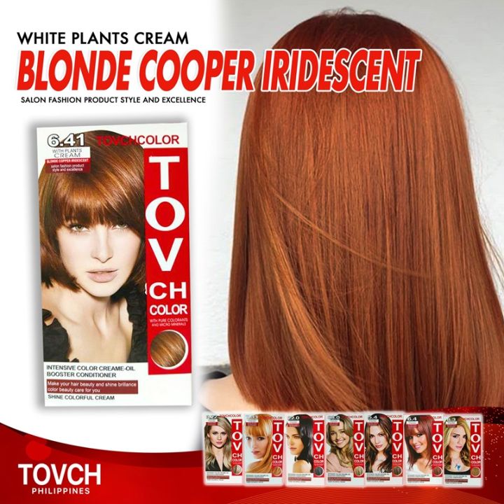 Tov Ch Hair Color Cream 80ml*2 Blonde Cooper Iridescent 6.41