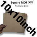 2mm Square Shaped MDF Board Sheet Hardboard Sheets for Art and Crafts. 