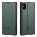 Leather Case for Apple iPhone X/XS Vintage Flip Wallet Card Slots Magnetic Closure TPU Inner Stand Cover. 