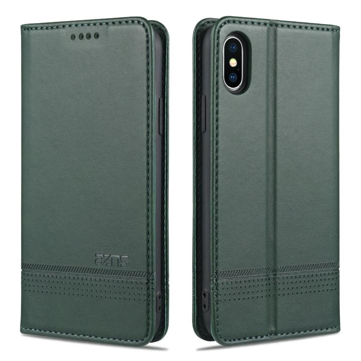 Leather Case for Apple iPhone X/XS Vintage Flip Wallet Card Slots