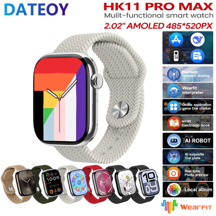 HK11%20PRO%20MAX%208th%20Gen%20120hz%20AMOLED%20Display%204GB%20Storage%20Series10,%20Internet%20Connectivity%2046mm%20with%20DeepSeek%20AI%20Robot%20Smart%20Watch%20-%20Image%202