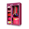 2 Door Storage Wardrobe Foldable and Movable Cloth/Fabric Wardrobe with Zip Up Collapsible Cupboard. 