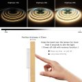 USB 5V COB LED Strip Light with Hand Sweep Motion Sensor and Touch Dimming Switch LED Tape Lamp Bedroom Kitchen Cabinet Lighting. 