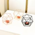 3D Geometric Wedding Geometric Candlestick Candle Tea Light Holder Gold for Home Decoration Accessories Supplies. 