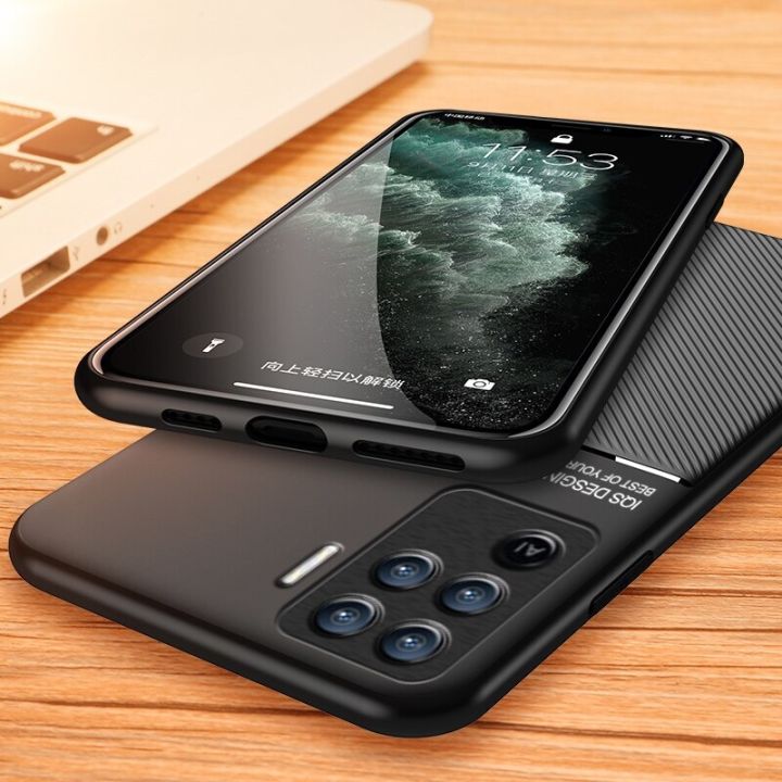 xprmy%20for%20OPPO%20A94%204G%20/%20F19%20Pro%20/%20Reno%205F%20/%20Reno%205%20Lite%20Phone%20Case%20Rubbed%20Pattern%20Shelll%20Support%20Car%20Twill%20Ultra%20Thin%20Shockproof%20Back%20Cover%20-%20Image%205