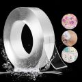 Nano Transparent Magic Gel Tape Multi Function Multi Purpose Seamless Double Side Tapes Strong Stick Removable Washable And Reusable Tape - Tape - nano tape. 