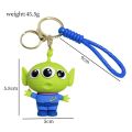Toy Story Keychain Cute Three Eyes Alien Keyring Pendant Kawaii Disney Bag Accessories Decorative Gift Key Chain Girls. 
