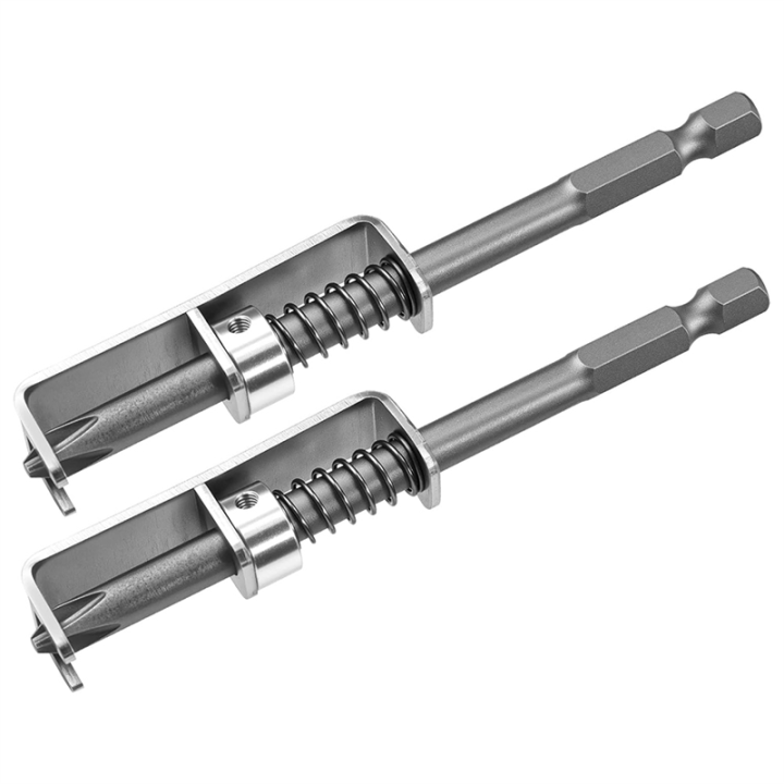 Single-Hand Operation Spring-Loaded Screw Holder Bit(2 Pcs), Anti-Drop Screwdriver Bit, Ideal for Electricians