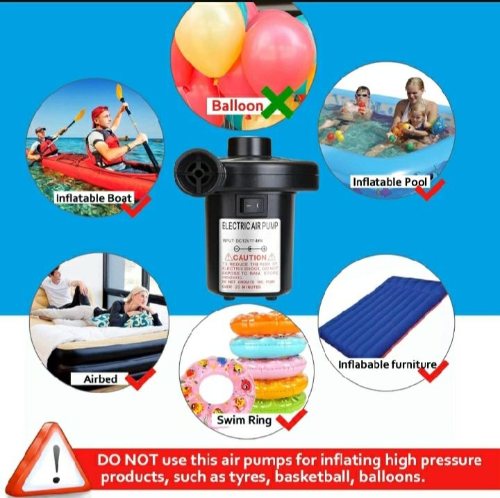 Electric Air Pumper for Inflatable Furniture - Black