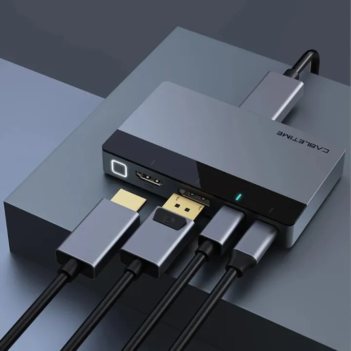 CABLETIME%204%20in%201%20Wireless%20Projector%20HDMI-compatible%204K%2060HzMini%20DP%20HUB%20Light%20Switcher%20for%20PC%20Laptop%20Lenovo%20HDMI%20Switcher%20C370%20-%20Image%204