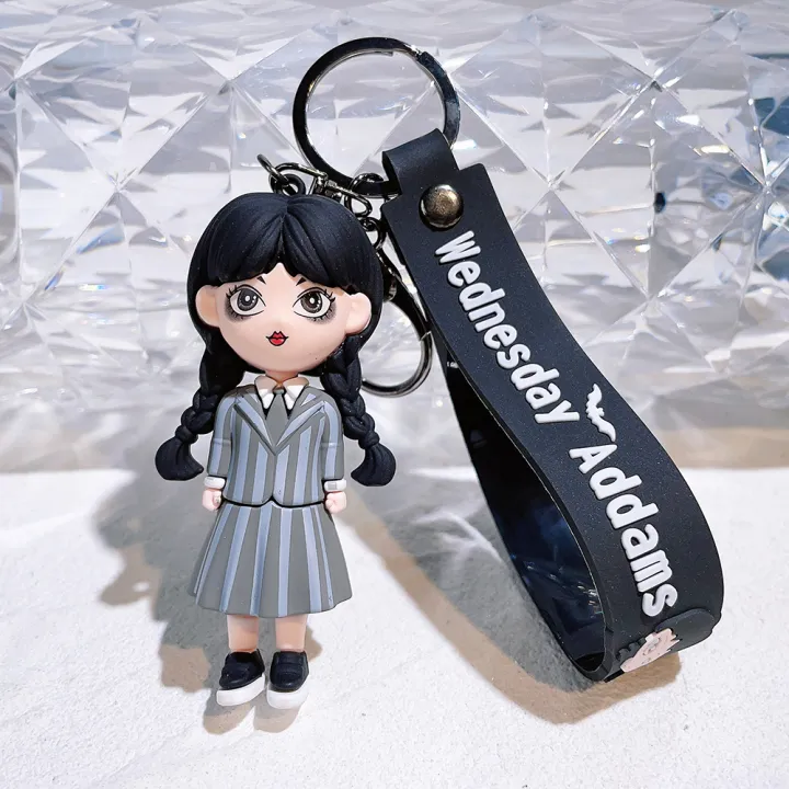 New%20Wednesday%20Dress%20Girl%20Keychain%20Exquisite%20Figure%20Model%20Doll%20School%20Bag%20Hanger%20Chain%20Keychain%20Gift%20-%20Image%207