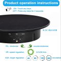 3 Speeds Electric Rotating Display Stand Mirror 360 Degree Turntable Jewelry Holder Battery/USB Power for Photography.